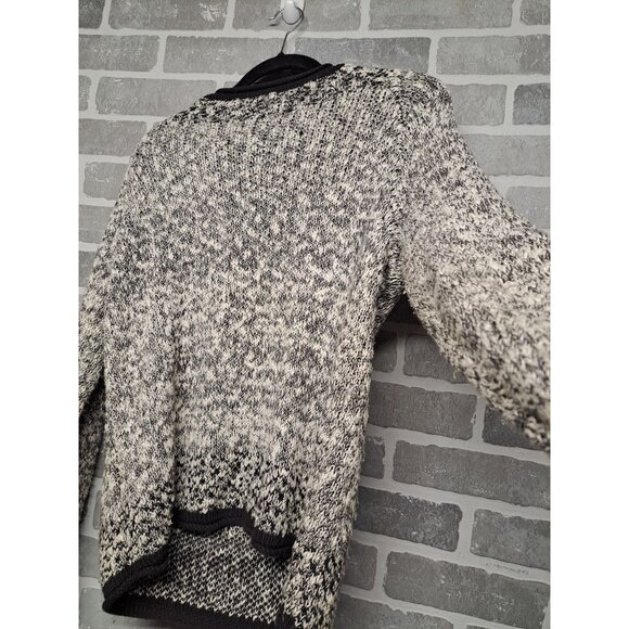 Pendleton Vintage Y2K knit Womens White & Black Crew Neck  Sweater Size Small - Picture 6 of 11